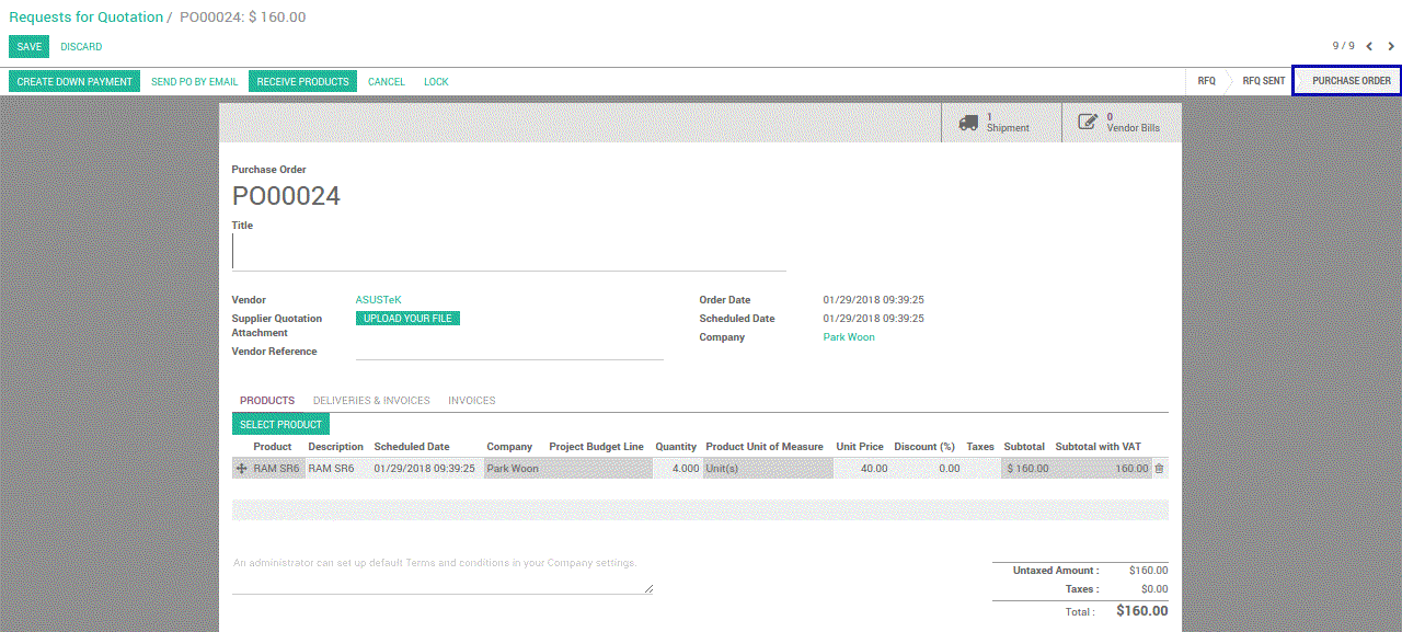 Bloc texte et image Odoo