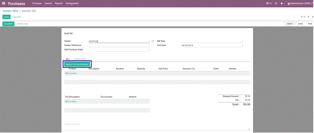 Bloc texte et image Odoo