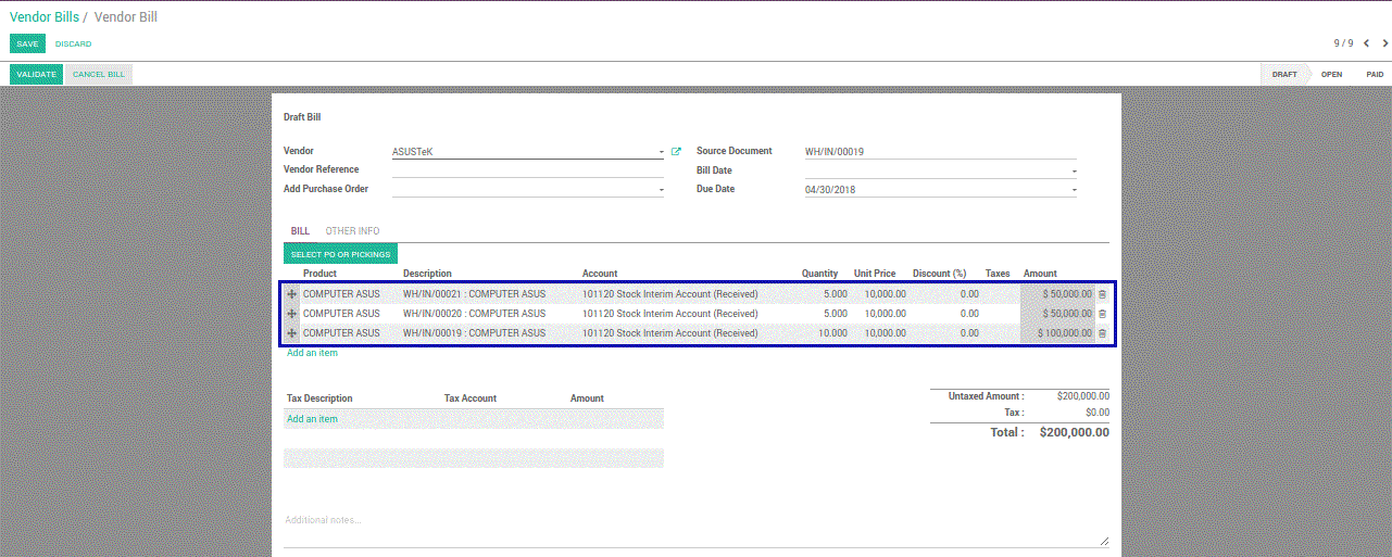 Bloc texte et image Odoo