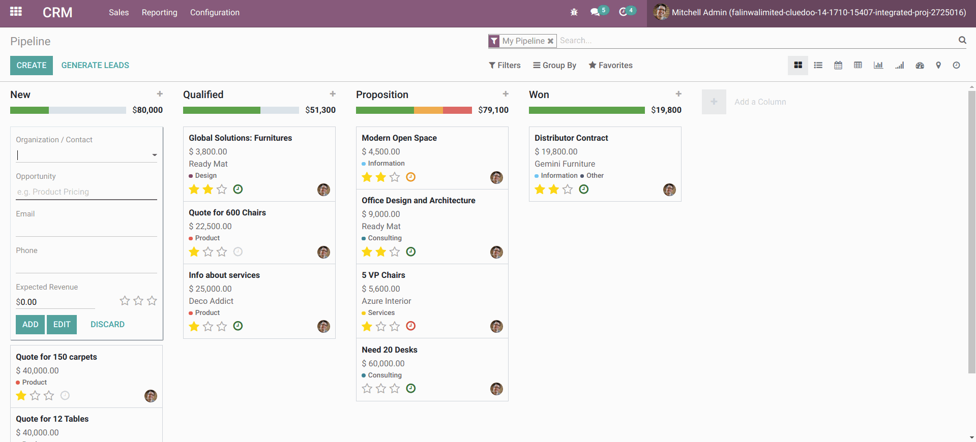 Odoo • Text and Image