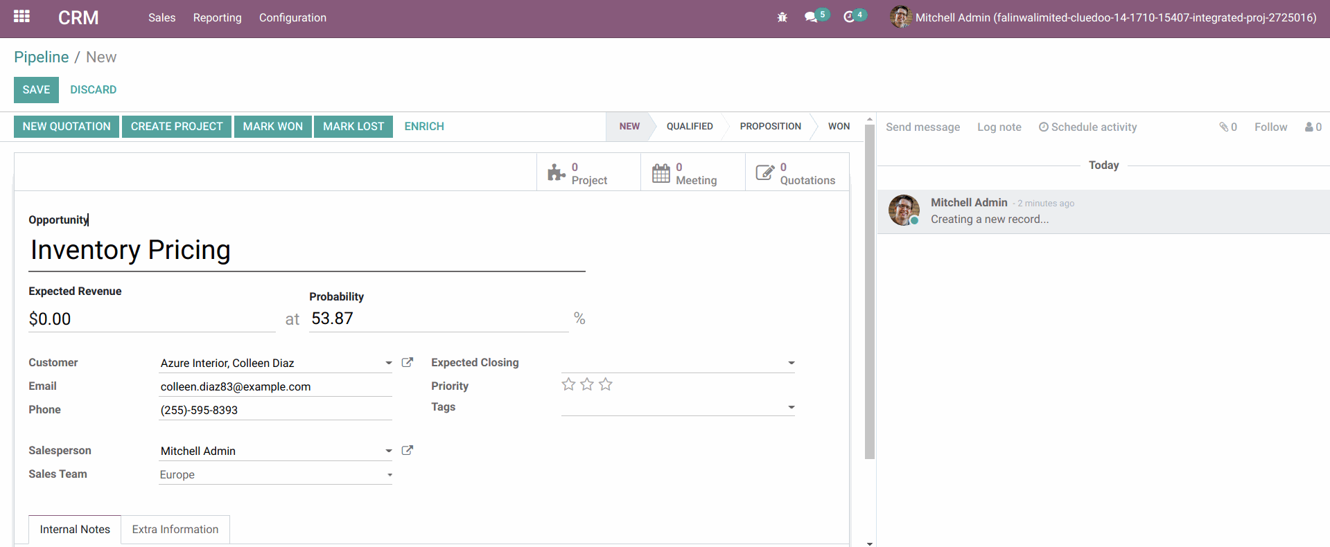 Odoo • Text and Image